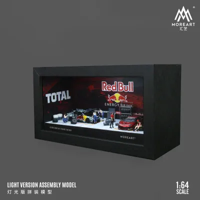 1:64 Black Box Diorama (MoreArt) - Diorama Red Bull Garage *With Lights* *Without Cars* 1:64 Black Box Diorama (MoreArt) - Diorama Red Bull Garage *With Lights* *Without Cars*