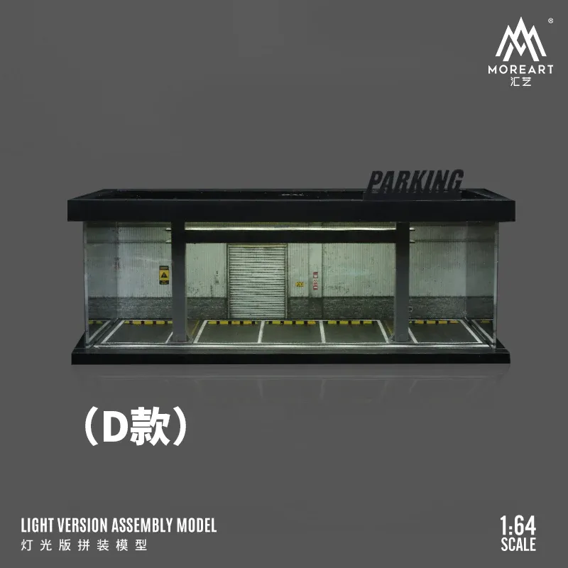 1:64 Black Box Diorama (MoreArt) - Diorama Parking Lot *With Lights* *Without Cars*