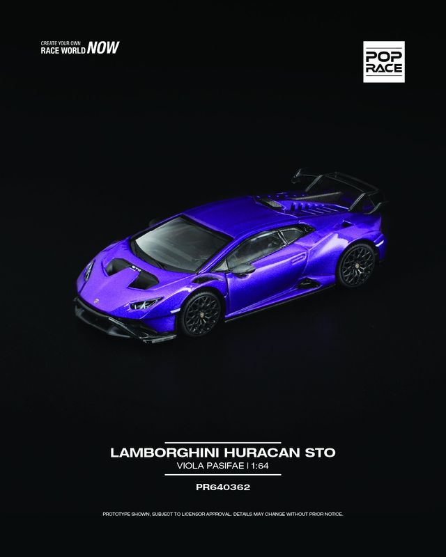 1:64 Pop Race Limited - Lamborghini Huracan STO, viola pasifae