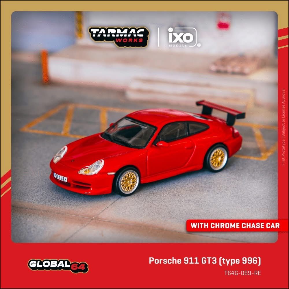 1:64 Tarmac - Porsche 911 GT3 (996), red