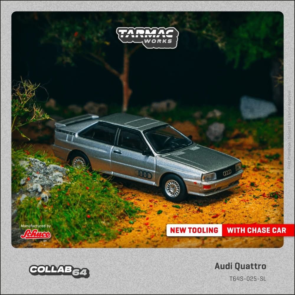 1:64 Tarmac - Audi Quattro, silver