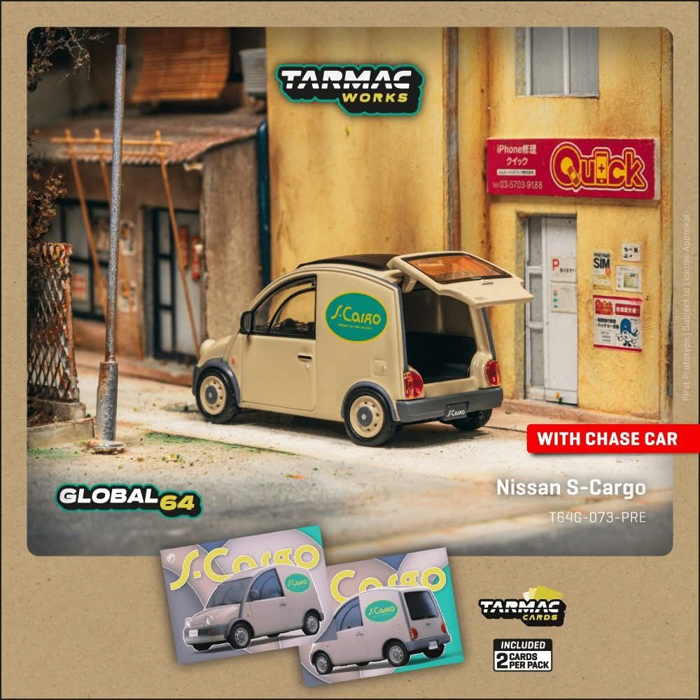 1:64 Tarmac - Nissan S-Cargo Presentation, white *Tarmac Cards*