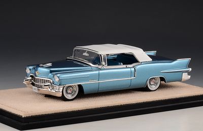 1:43 Stamp Models - 1955 Cadillac Eldorado Biarritz Closed top Bahama Blue Metallic