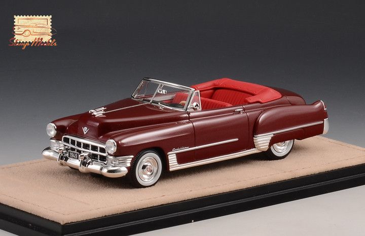 1:43 Stamp Models - 1949 Cadillac Series 62 Convertible Open top Maroon 1:43 Stamp Models - 1949 Cadillac Series 62 Convertible Open top Maroon