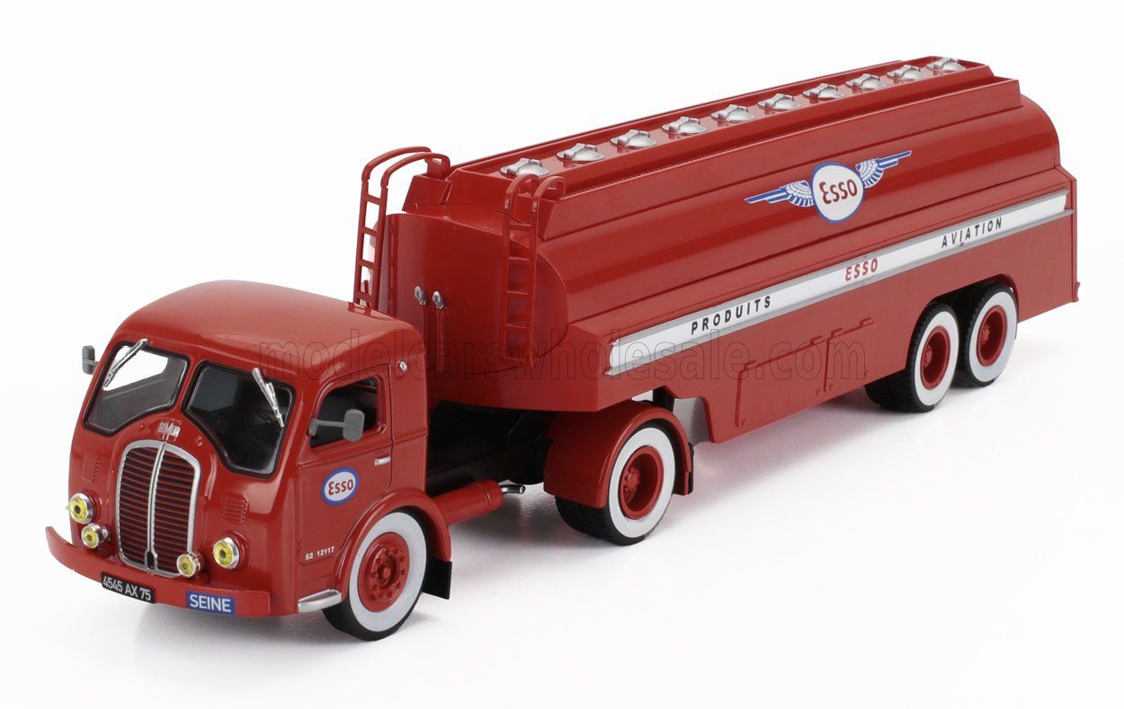 1:43 Altaya - SOMUA - JL17 TRUCK TANKER TRUCK ESSO PRODUITS AVIATION 1955 *Ohne Verpackung*