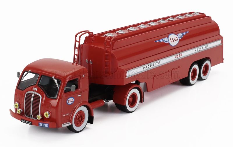 1:43 Altaya - SOMUA - JL17 TRUCK TANKER TRUCK ESSO PRODUITS AVIATION 1955 *Ohne Verpackung* 1:43 Altaya - SOMUA - JL17 TRUCK TANKER TRUCK ESSO PRODUITS AVIATION 1955 *Ohne Verpackung*
