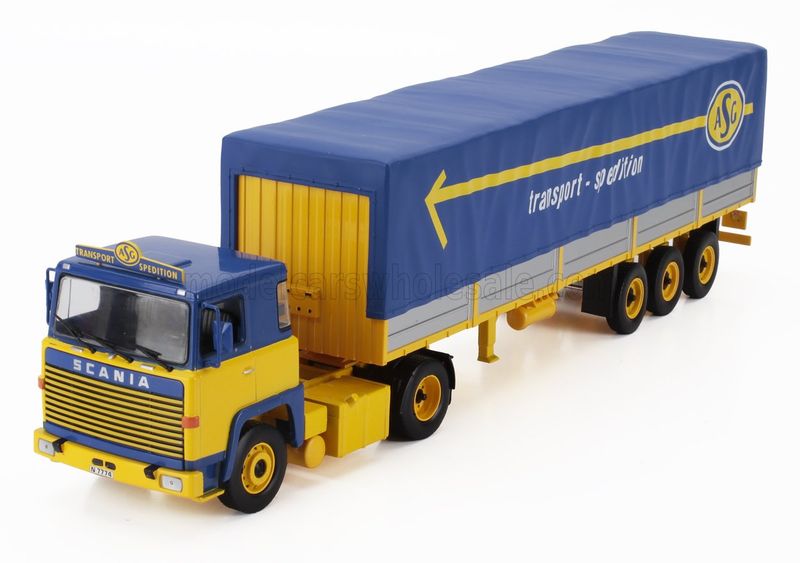 1:43 Altaya - SCANIA - LBT 143 TRUCK TELONATO ASG TRANSPORTS 1982 *Ohne Verpackung* 1:43 Altaya - SCANIA - LBT 143 TRUCK TELONATO ASG TRANSPORTS 1982 *Ohne Verpackung*