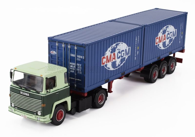 1:43 Altaya - SCANIA - LBT 141 TRUCK CONTAINER CMA CGM TRANSPORTS 19762 *Ohne Verpackung* 1:43 Altaya - SCANIA - LBT 141 TRUCK CONTAINER CMA CGM TRANSPORTS 19762 *Ohne Verpackung*