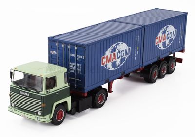 1:43 Altaya - SCANIA - LBT 141 TRUCK CONTAINER CMA CGM TRANSPORTS 19762 *Ohne Verpackung* 1:43 Altaya - SCANIA - LBT 141 TRUCK CONTAINER CMA CGM TRANSPORTS 19762 *Ohne Verpackung*