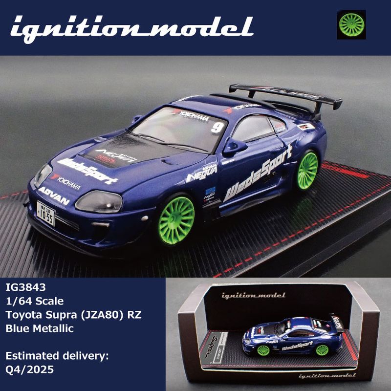 1:64 Ignition - Toyota Supra (JZA80) RZ, blue metallic 1:64 Ignition - Toyota Supra (JZA80) RZ, blue metallic