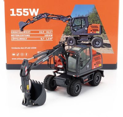 1:50 NZG - Kälble 155W Atlas Mobil Bagger Orange 1:50 NZG - Kälble 155W Atlas Mobil Bagger Orange