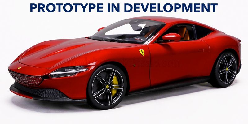 1:18 Polistil - 2019 Ferrari Roma Rosso Magma *Mit Vitrine* 1:18 Polistil - 2019 Ferrari Roma Rosso Magma *Mit Vitrine*