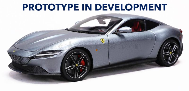 1:18 Polistil - 2019 Ferrari Roma Grigio Titanio *Mit Vitrine* 1:18 Polistil - 2019 Ferrari Roma Grigio Titanio *Mit Vitrine*