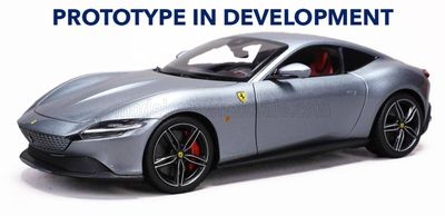 1:18 Polistil - 2019 Ferrari Roma Grigio Titanio *Mit Vitrine* 1:18 Polistil - 2019 Ferrari Roma Grigio Titanio *Mit Vitrine*