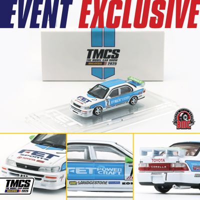 1:64 BM Creations - 1994 Toyota Corolla AE110 JTCC FET Super Tourer #7 *Malaysia Excluisive* TMCS2025 1:64 BM Creations - 1994 Toyota Corolla AE110 JTCC FET Super Tourer #7 *Malaysia Excluisive* TMCS2025