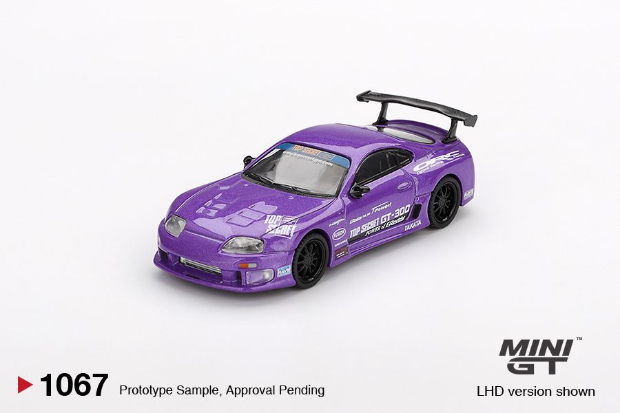 1:64 Mini GT - 2014 Toyota Supra MK4 (A80) Top Secret GT-300, Top Secret purple *Blister packaging*