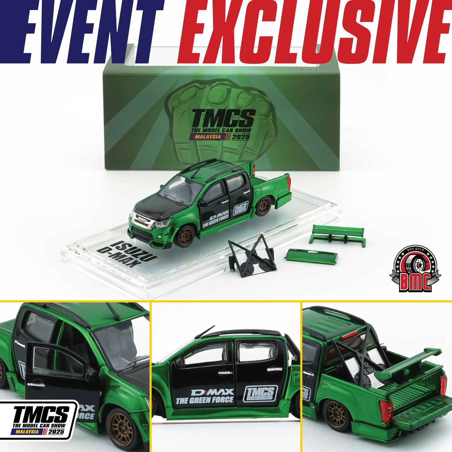1:64 BM Creations - 2018 Isuzu D-Max Low Rider *Malaysia Excluisive* TMCS2025