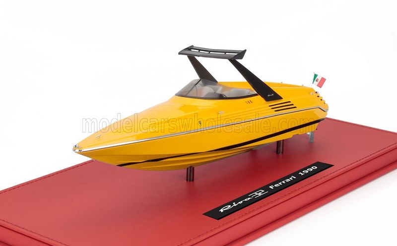 1:43 Kess Model - 1990 Riva Motorboot 32 Ferrari 2x V8 Engine 780cv (24cm²) Yellow 1:43 Kess Model - 1990 Riva Motorboot 32 Ferrari 2x V8 Engine 780cv (24cm²) Yellow