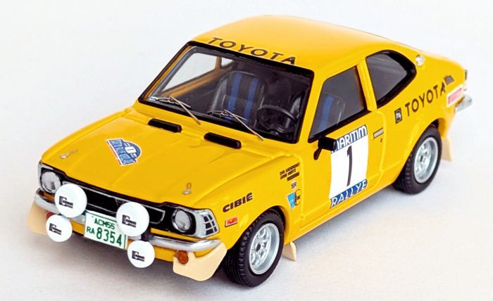 1:43 Trofeu - Toyota Corolla Levin #1 Winner Rally Del Nordland 1974 O. Andersson - A. Hertz