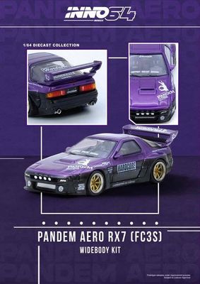 1:64 Inno64 - Mazda RX7 (FC3S) *Pandem Rocket Bunny*, purple 1:64 Inno64 - Mazda RX7 (FC3S) *Pandem Rocket Bunny*, purple