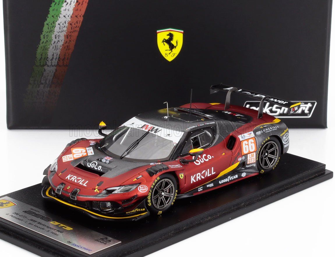 1:43 Looksmart - Ferrari 296 GT3 No.66 JMW Motorsport Le Mans 24H 2024 Giacomo Petrobelli Larry ten Voorde Salih Yoluc