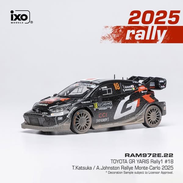 1:43 Ixo - Toyota GR Yaris Rally1, WRC, Rally Monte Carlo, 2025, #18 1:43 Ixo - Toyota GR Yaris Rally1, WRC, Rally Monte Carlo, 2025, #18