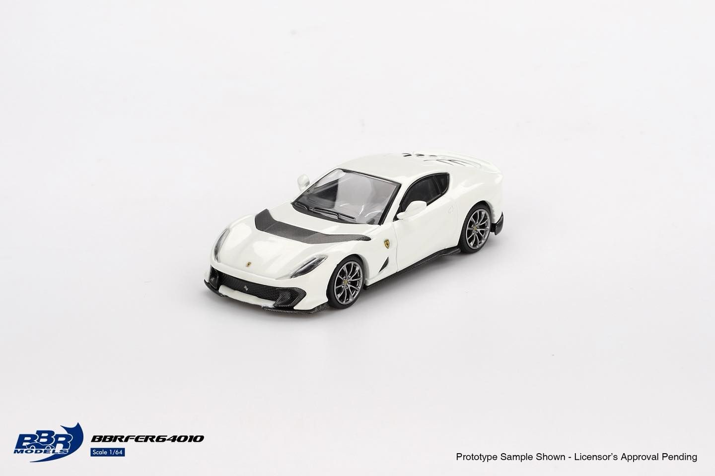 1:64 BBR - 2024 Ferrari 812 Competitizone Bianco Avus