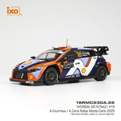 1:18 Ixo - Hyundai i20 N Rally1 #16 WRC Rally Monte Carlo A.Fourmaux A.Coria 1:18 Ixo - Hyundai i20 N Rally1 #16 WRC Rally Monte Carlo A.Fourmaux A.Coria