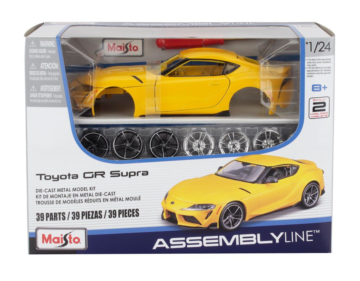1:24 Maisto - 2022 Toyota Supra GR Coupe Yellow Kit