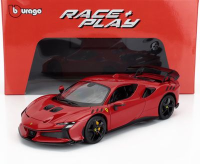 1:18 Bburago - 2024 Ferrari SF90 Stradale Rosso Corsa Red *Carmodel Exclusiv*
