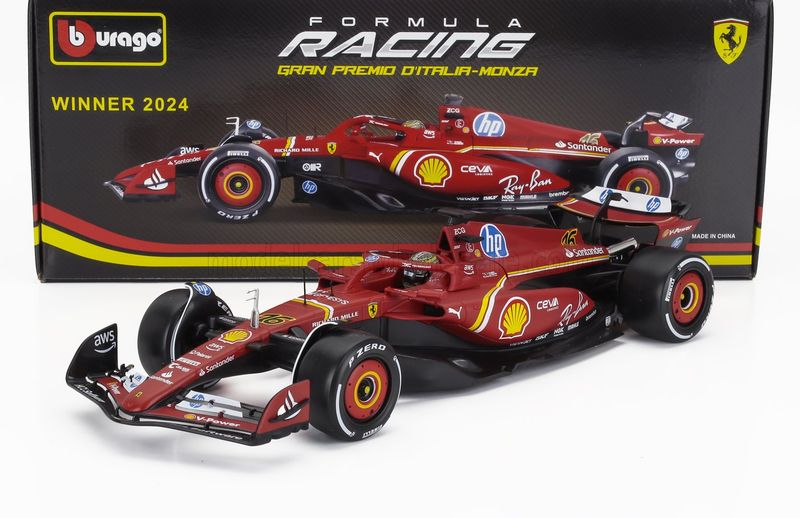 1:18 Bburago - Ferrari F1 SF-24 Team Scuderia Ferrari #16 Winner Italy Monza GP 2024 C. Leclerc *Carmodel Exclusiv*