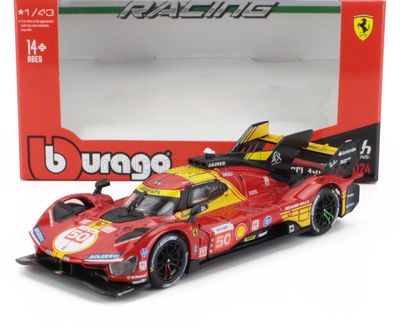 1:43 Bburago - Ferrari 499P 3.0L Turbo V6 Team ferrari AF Corse #50 Winner 24h Le Mans 2024 A. Fuoco - M. Molina - N. Nielsen *Carmodel Exclusiv* 1:43 Bburago - Ferrari 499P 3.0L Turbo V6 Team ferrari AF Corse #50 Winner 24h Le Mans 2024 A. Fuoco - M. Molina - N. Nielsen *Carmodel Exclusiv*
