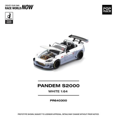 1:64 Pop Race Limited - Pandem S2000, white