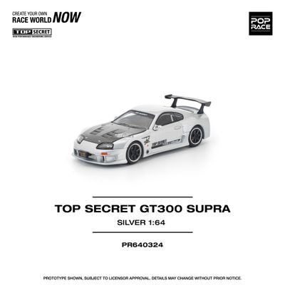 1:64 Pop Race Limited - Top Secret GT300, supra silver 1:64 Pop Race Limited - Top Secret GT300, supra silver