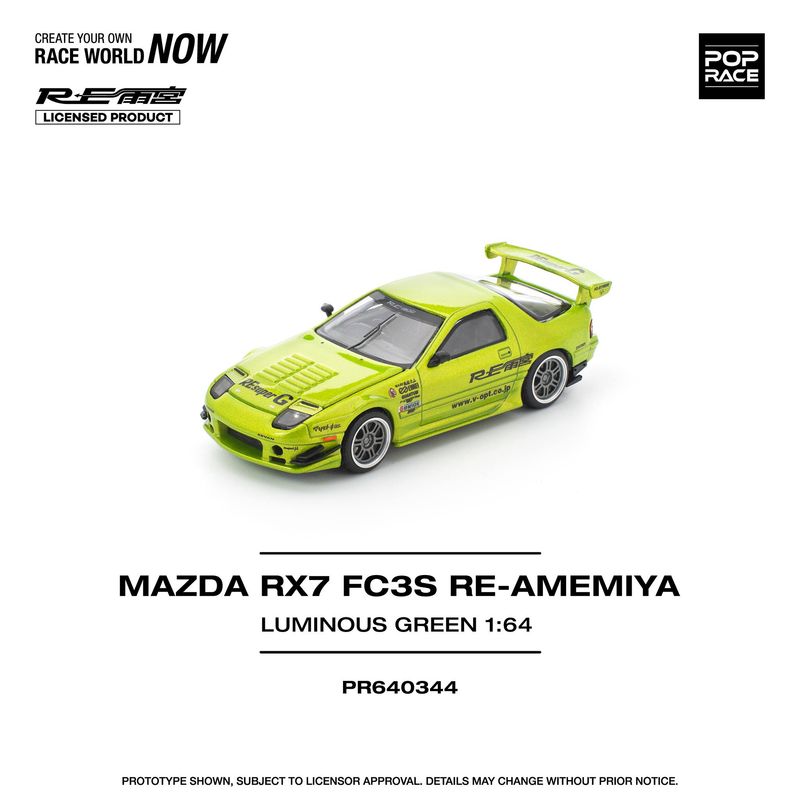 1:64 Pop Race Limited - Mazda RX7 FC35 Re-Amemiya, luminous green 1:64 Pop Race Limited - Mazda RX7 FC35 Re-Amemiya, luminous green