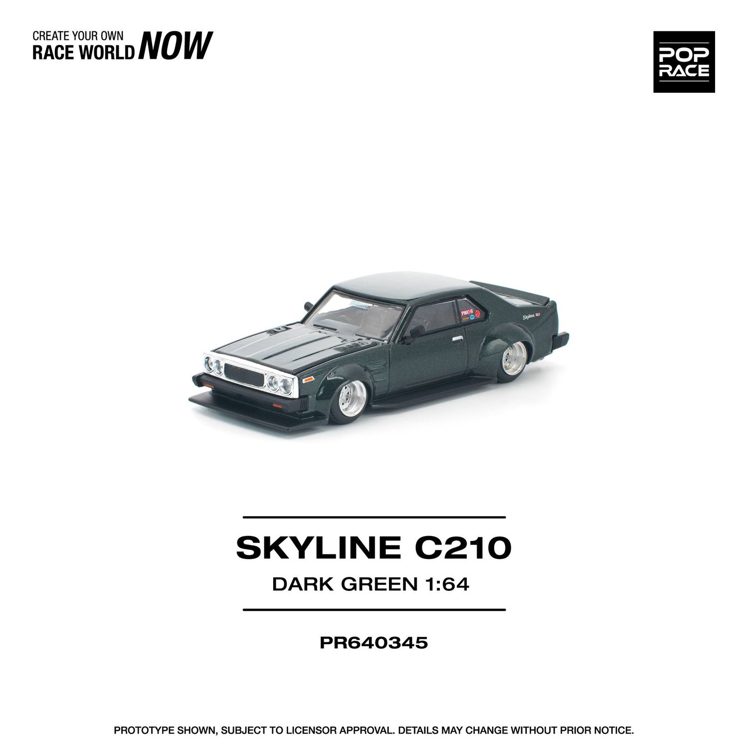 1:64 Pop Race Limited - Nissan Skyline C20, dark green