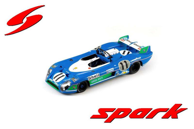 1:18 Spark - Matra Simca MS 670 B No.11 Winner 24H Le Mans 1973 H. Pescarolo - G. Larrousse 1:18 Spark - Matra Simca MS 670 B No.11 Winner 24H Le Mans 1973 H. Pescarolo - G. Larrousse