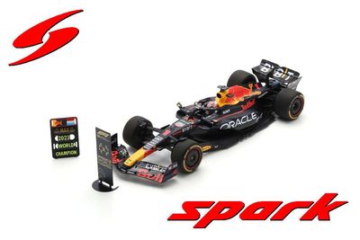 1:18 Spark - Oracle Red Bull Racing RB19 No.1 Oracle Red Bull Racing 2nd Sprint Race Qatar GP 2023 Formula One Drivers' Champion Max Verstappen With number & pit board 1:18 Spark - Oracle Red Bull Racing RB19 No.1 Oracle Red Bull Racing 2nd Sprint Race Qatar GP 2023 Formula One Drivers' Champion Max Verstappen With number & pit board