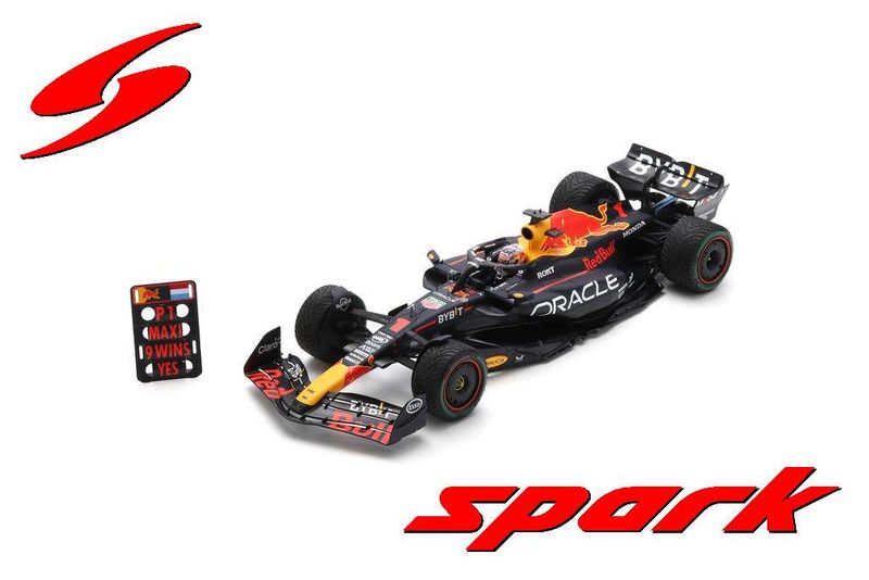 1:18 Spark - Oracle Red Bull Racing RB19 No.1 Oracle Red Bull Racing Winner Dutch GP 2023 Max Verstappen With pit board 1:18 Spark - Oracle Red Bull Racing RB19 No.1 Oracle Red Bull Racing Winner Dutch GP 2023 Max Verstappen With pit board