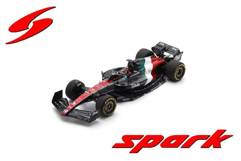 1:18 Spark - Alfa Romeo F1 Team Stake C43 No.77 Alfa Romeo F1 Team ORLEN 10th Italian GP 2023 Valtteri Bottas 1:18 Spark - Alfa Romeo F1 Team Stake C43 No.77 Alfa Romeo F1 Team ORLEN 10th Italian GP 2023 Valtteri Bottas