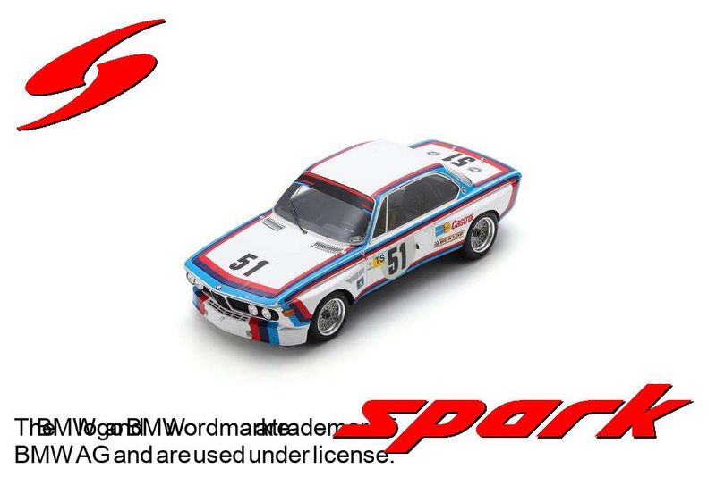 1:18 Spark - BMW 3.0 CSL No.51 11th Le Mans 24H 1973 D. Quester - T. Hezemans 1:18 Spark - BMW 3.0 CSL No.51 11th Le Mans 24H 1973 D. Quester - T. Hezemans