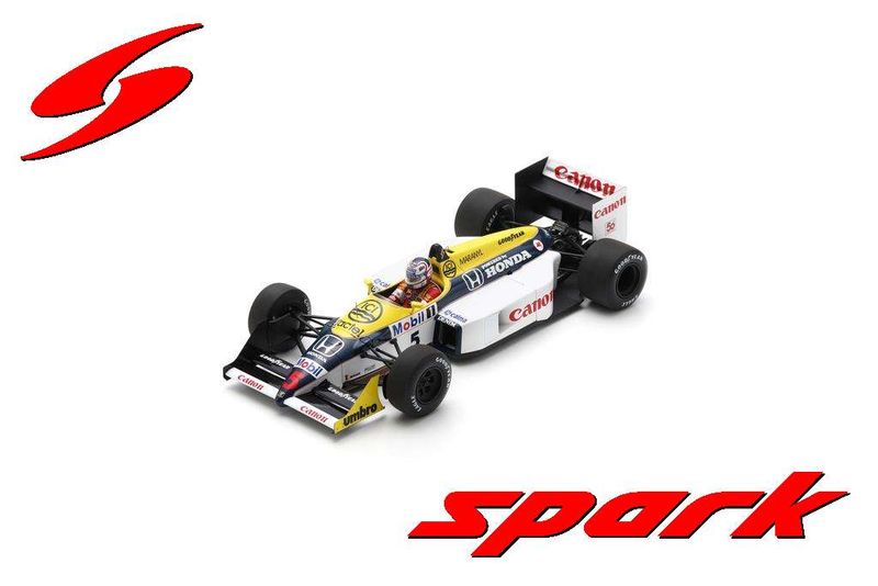 1:18 Spark - Williams FW11B No.5 Winner British GP 1987 Nigel Mansell