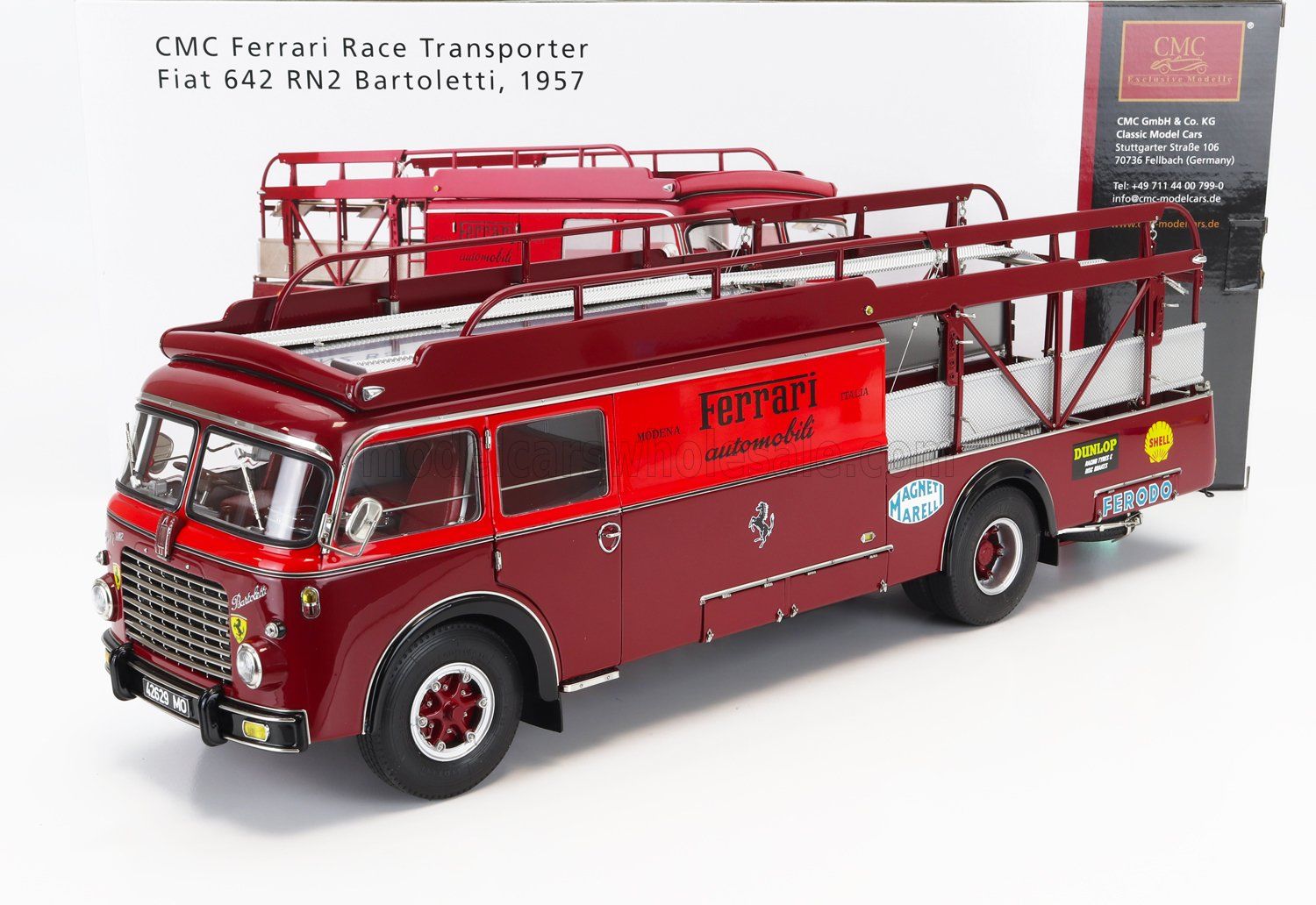 1:18 CMC - Ferrari Racing transporter, Typ Fiat 642 RN2 Bartoletti, 1957