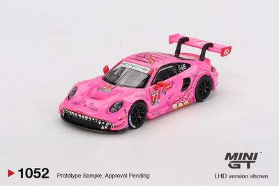 1:64 Mini GT - 2024 Porsche 911 (992) GT3 R #77 AO Racing Road America, pink 1:64 Mini GT - 2024 Porsche 911 (992) GT3 R #77 AO Racing Road America, pink