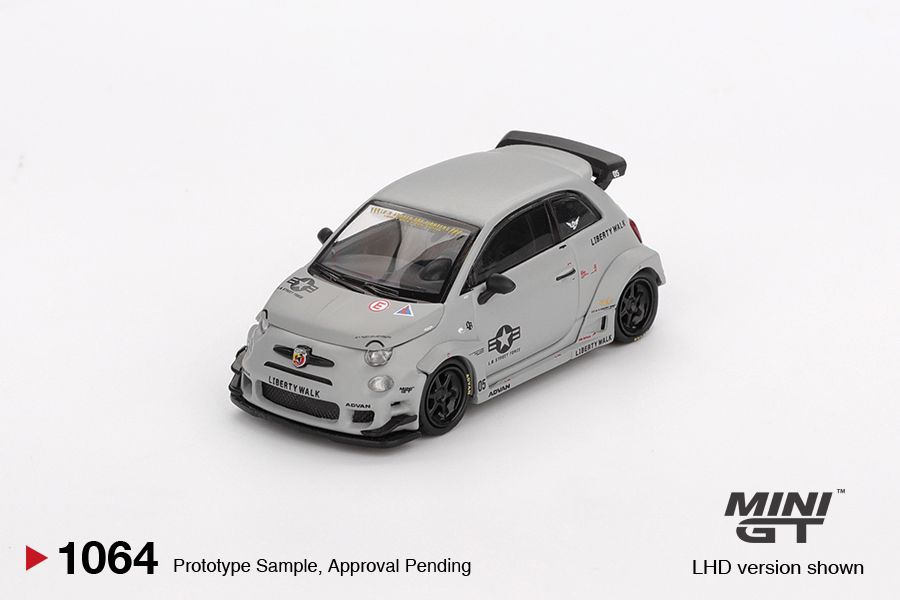 1:64 Mini GT - 2024 Fiat Abarth 595 LB-Works X Abas Works Fighters, grey *Blister packaging*
