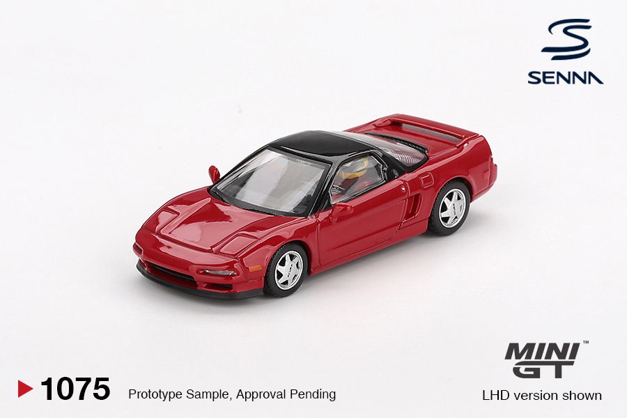 1:64 Mini GT - 1989 Honda NSX Prototype Midship Sports Ayrton Sena with Figure, red