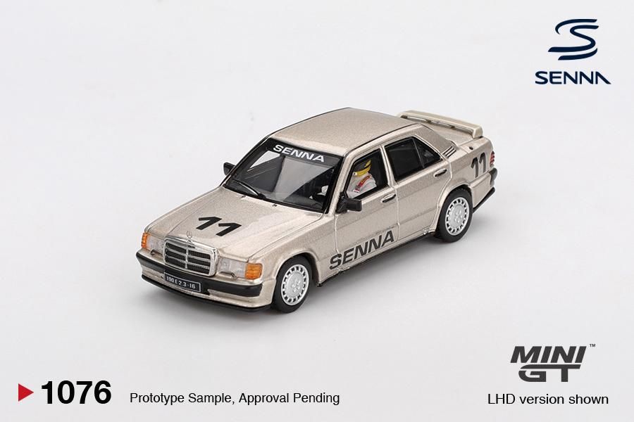 1:64 Mini GT - 1984 Mercedes-Benz 190E 2.3-16 #11 Ayrton Senna with Figure Race of Champions