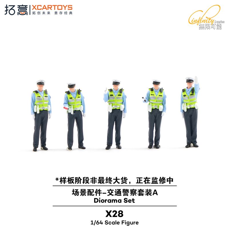 1:64 xCarToys - Verkehrspolizei Set A (5 Figuren)