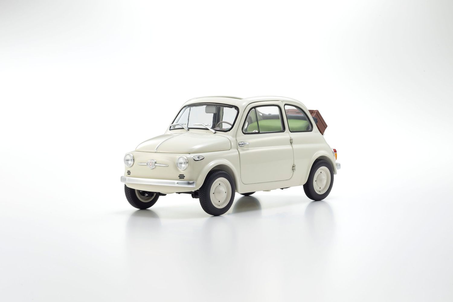 1:18 Kyosho - Fiat Nuova 500 "with Accessories“ -Ivory-