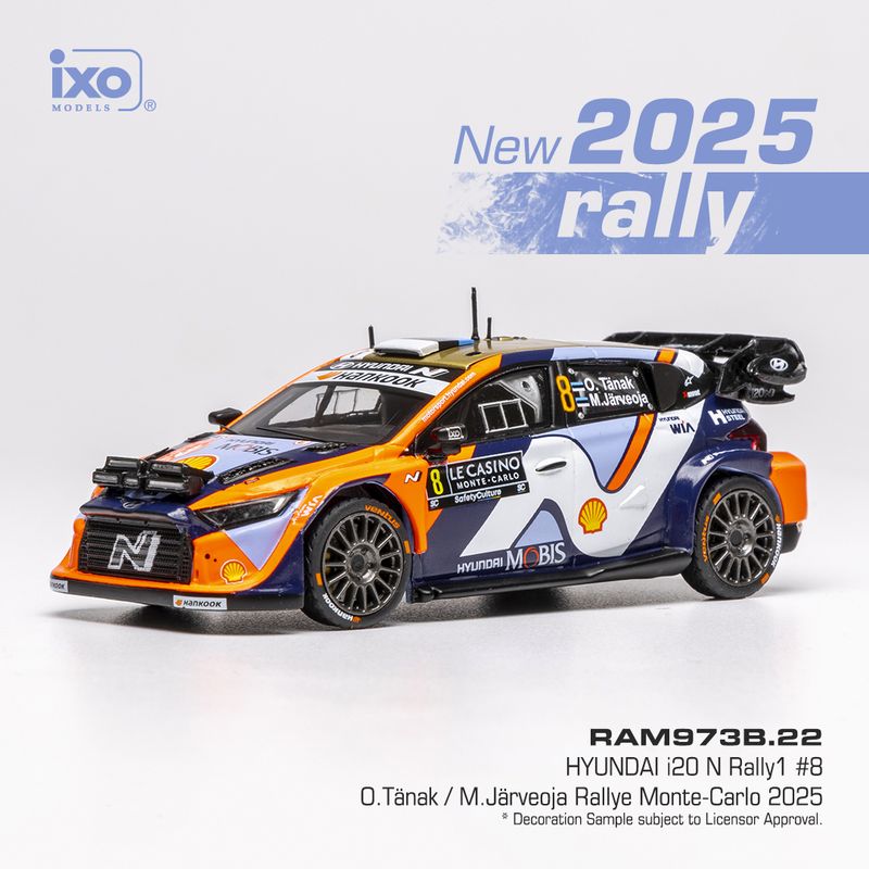 1:43 Ixo - Hyundai i20 N Rally1, WRC, Rally Monte Carlo, 2025, #8 1:43 Ixo - Hyundai i20 N Rally1, WRC, Rally Monte Carlo, 2025, #8
